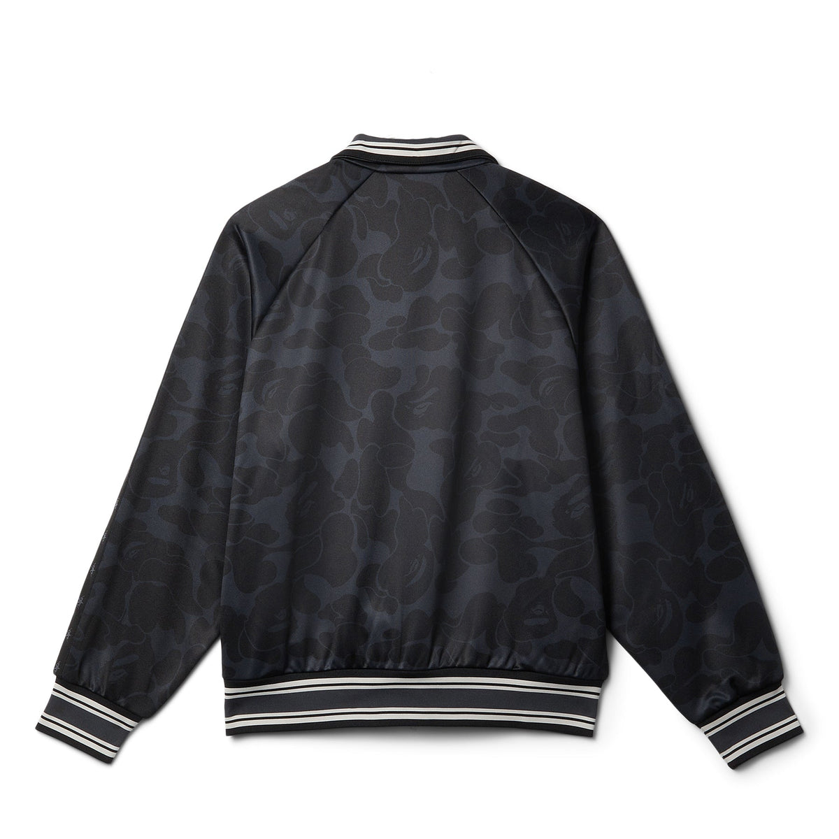 A Bathing Ape Solid Camo Bathing Ape Logo Relaxed Fit Track Jacket (Black)