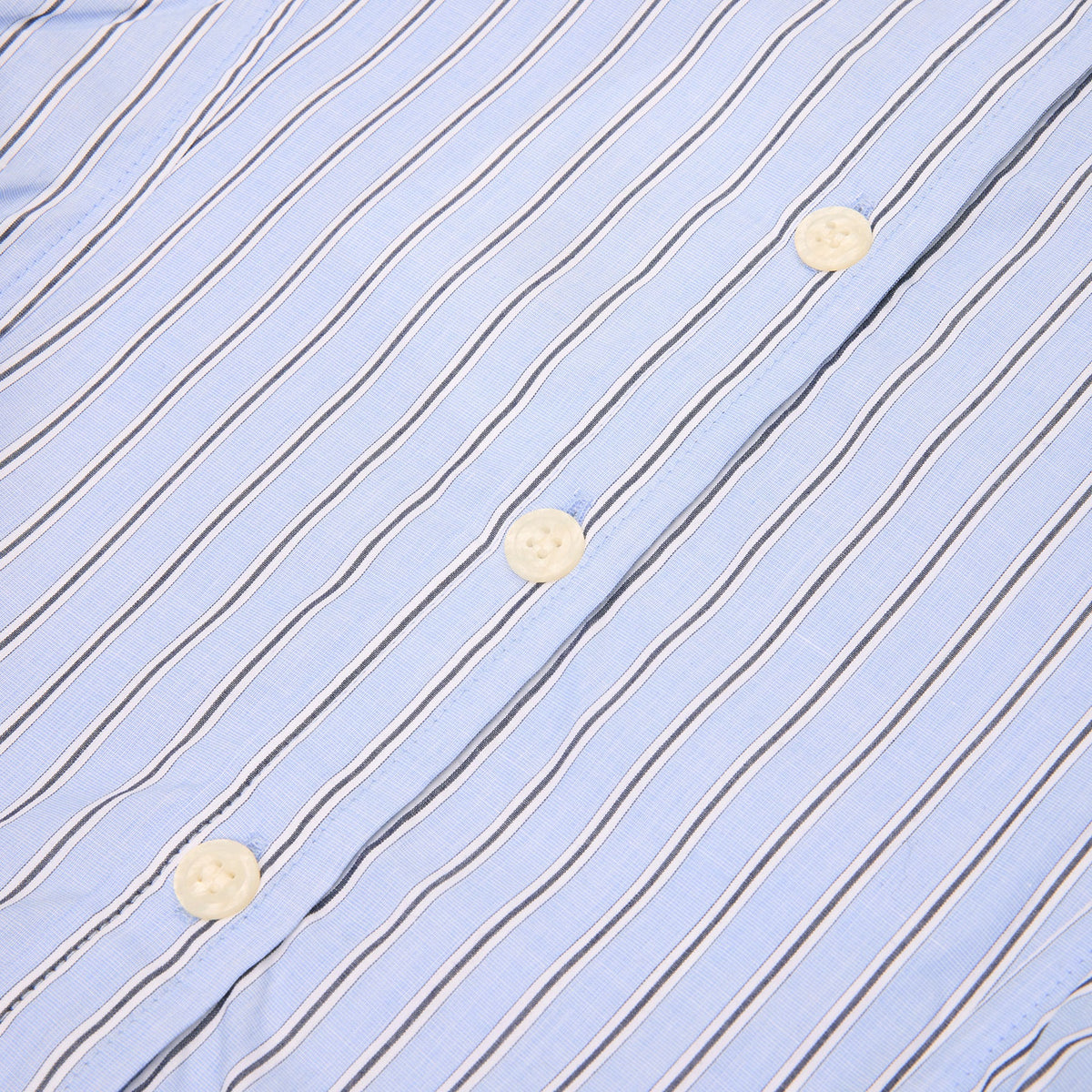 GANNI Stripe Peplum Shirt (Lavender Lustre)