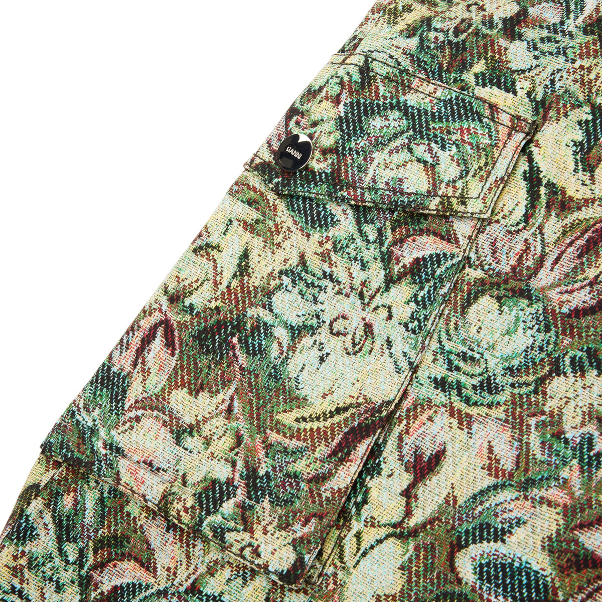 GANNI Tapestry Twill Pants (Jadeite )