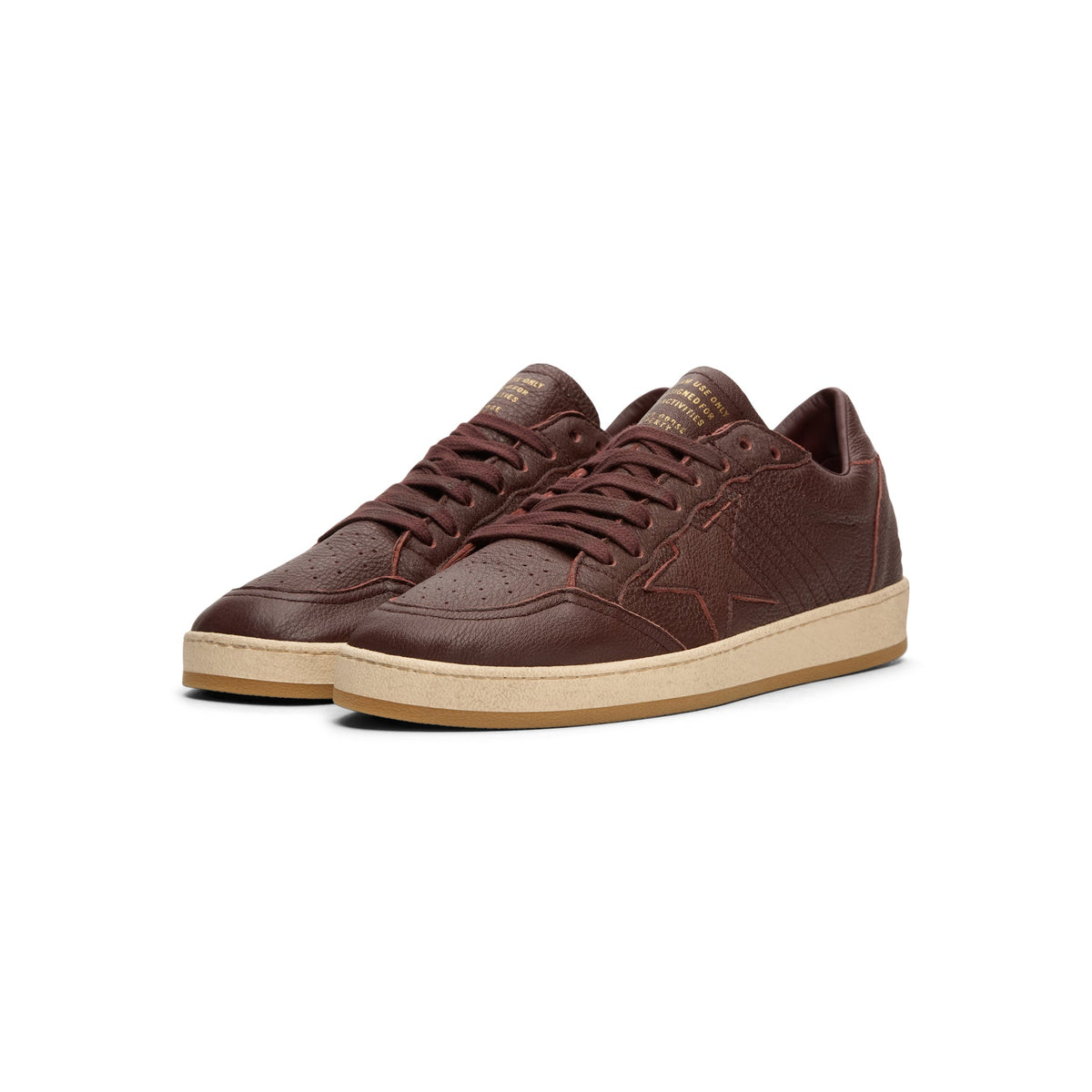 Golden Goose Ballstar Leather Upper Star Toe Spur (Bordeaux)